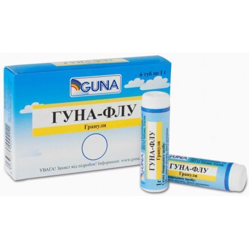 Гуна-Флу гранулы 1 г в тубе №6 - фото №1 Гуна-Флу гранулы 1 г в тубе №6