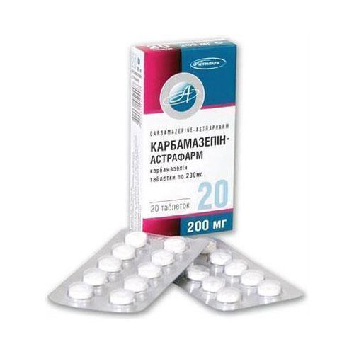 Карбамазепін-Астрафарм 200 мг таблетки №20 - фото №1 Карбамазепін-Астрафарм 200 мг таблетки №20