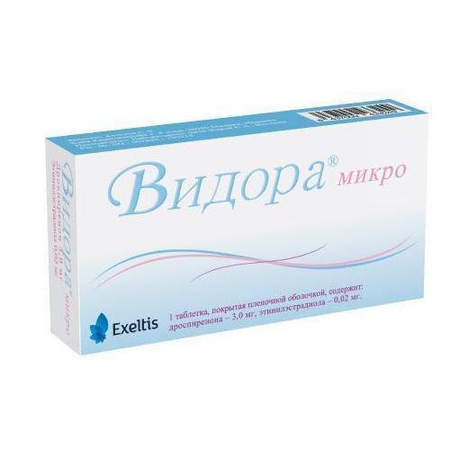 Видора Микро 3 мг/0,02 мг таблетки №28 - фото №1 Видора Микро 3 мг/0,02 мг таблетки №28