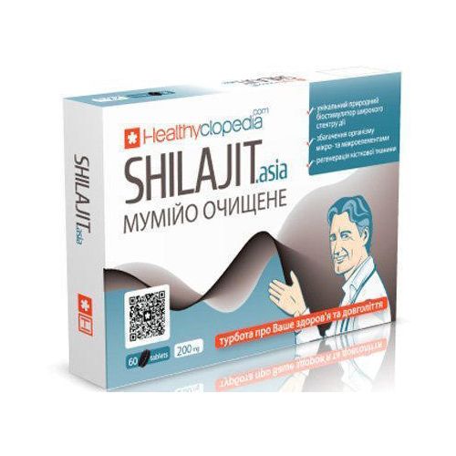 Мумійо очищене Shilajit.Аsia 200 мг таблетки №60 - фото №1 Мумійо очищене Shilajit.Аsia 200 мг таблетки №60
