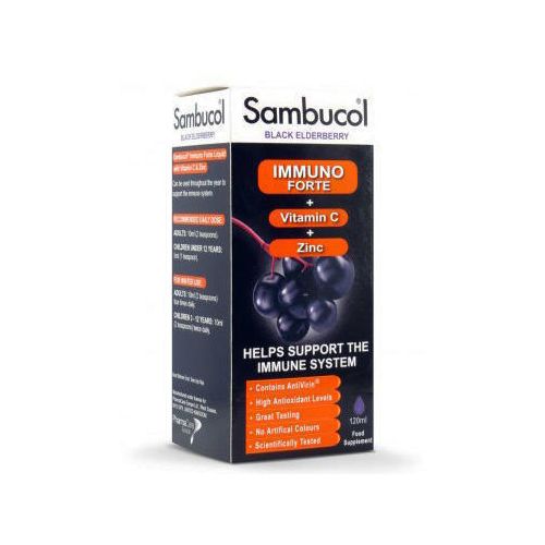 Самбукол Иммуно Форте с Витамин С+Цинк раствор 120 мл - фото №1 Самбукол Иммуно Форте с Витамин С+Цинк раствор 120 мл