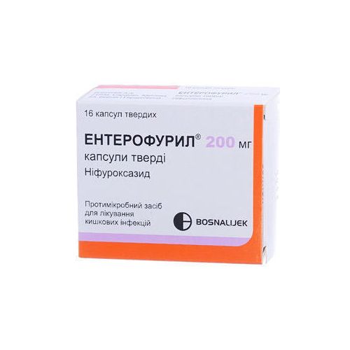 Энтерофурил 200 мг капсулы №16 - фото №1 Энтерофурил 200 мг капсулы №16