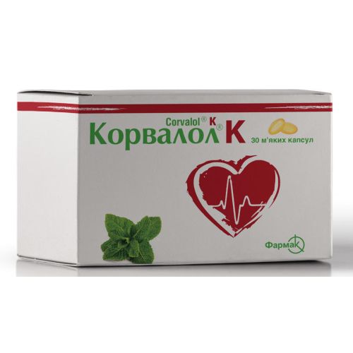 Корвалол K капсулы №30 - фото №1 Корвалол K капсулы №30