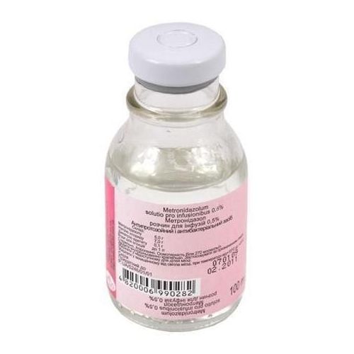 Метронідазол 0,5% 100 мл - фото №1 Метронідазол 0,5% 100 мл
