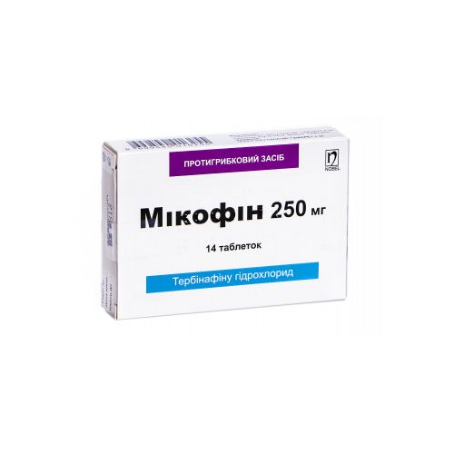 Микофин 250 мг таблетки №14 - фото №1 Микофин 250 мг таблетки №14