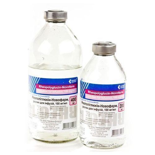 Реополиглюкин раствор для инфузий 400 мл - фото №1 Реополиглюкин раствор для инфузий 400 мл
