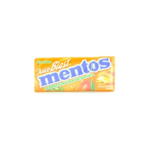 Жевательная резинка Mentos Juice Blast Тропический микс, 15 г - фото №1 Жевательная резинка Mentos Juice Blast Тропический микс, 15 г