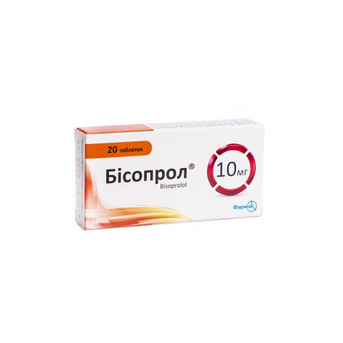 Бисопрол 10 мг таблетки №20 - фото №1 Бисопрол 10 мг таблетки №20