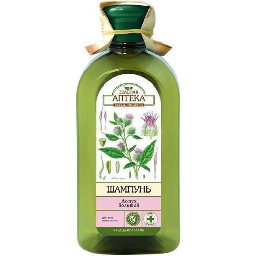 Шампунь Зеленая Аптека Лопух большой и протеины пшеницы 350 мл - фото №1 Шампунь Зеленая Аптека Лопух большой и протеины пшеницы 350 мл