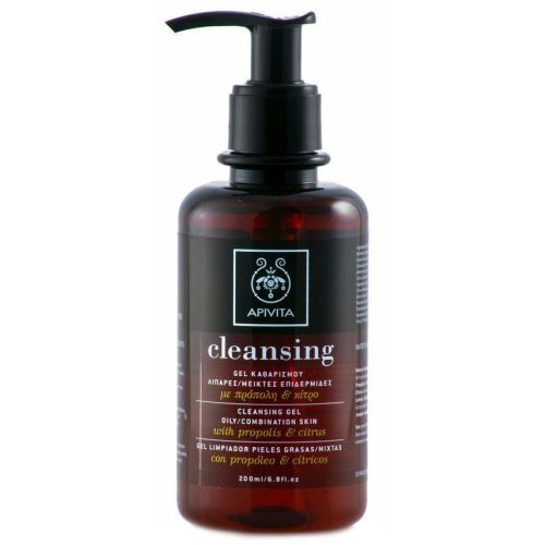 Гель Apivita (Апівіта) Cleansing очищуючий для жирної/комбінованої шкіри з прополісом і цитрусом 200 мл - фото №1 Гель Apivita (Апівіта) Cleansing очищуючий для жирної/комбінованої шкіри з прополісом і цитрусом 200 мл