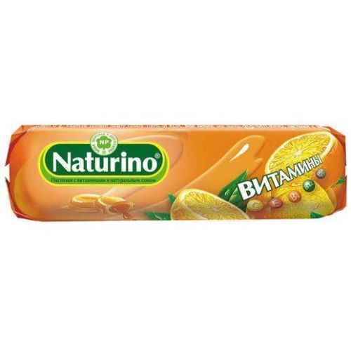 Натурино леденцы с витаминами и соком (апельсин) 33,5 г - фото №1 Натурино леденцы с витаминами и соком (апельсин) 33,5 г