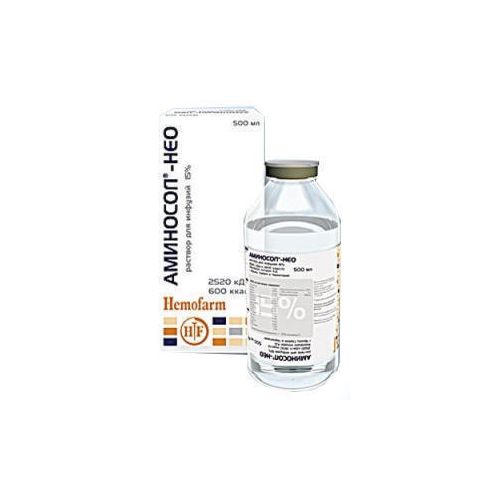Аміносол Нео 10% розчин 500 мл - фото №1 Аміносол Нео 10% розчин 500 мл