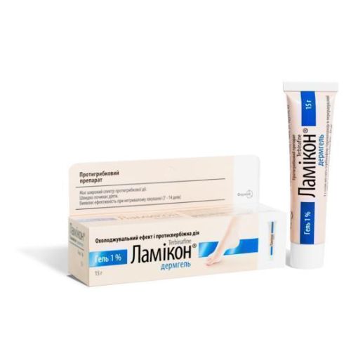 Ламикон 1% дермгель 15,0 г - фото №1 Ламикон 1% дермгель 15,0 г