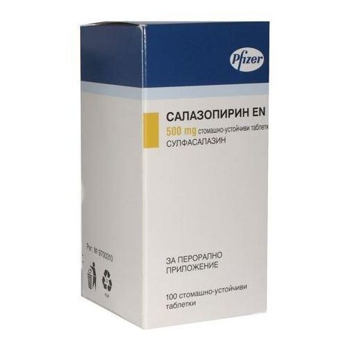 Салазопирин-EN 500 мг таблетки №100 - фото №1 Салазопирин-EN 500 мг таблетки №100