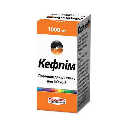 Кефпим порошок для раствора для ин. 1000 мг флакон №1 - фото №1 Кефпим порошок для раствора для ин. 1000 мг флакон №1