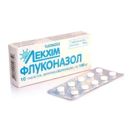 Флуконазол 100 мг таблетки №10 - фото №1 Флуконазол 100 мг таблетки №10