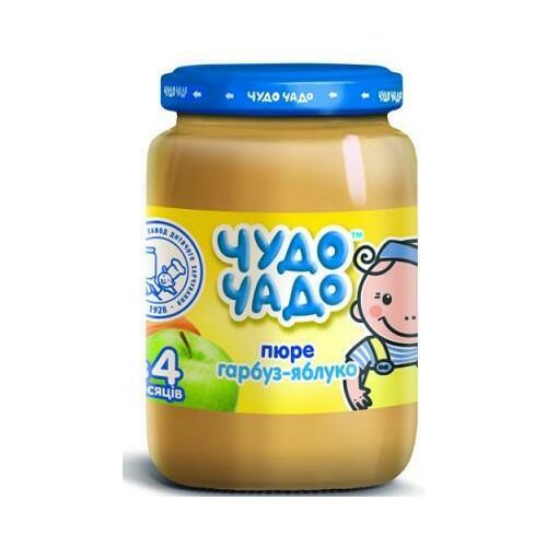 Пюре Чудо-Чадо из тыквы и яблок с сахаром 170 г - фото №1 Пюре Чудо-Чадо из тыквы и яблок с сахаром 170 г