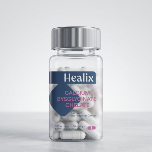 Healix (Хеликс) Кальций Бисглицинат Хелат 250 мг капсулы №60 - фото №1 Healix (Хеликс) Кальций Бисглицинат Хелат 250 мг капсулы №60