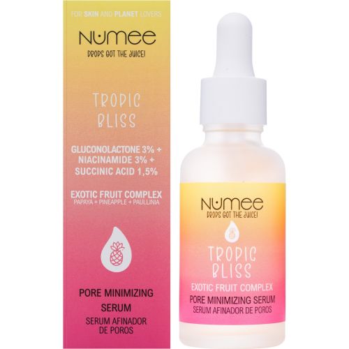 Сироватка Numee (Нумі) для обличчя для звуження пор Tropic Bliss (Тропічне блаженство) 30 мл - фото №1 Сироватка Numee (Нумі) для обличчя для звуження пор Tropic Bliss (Тропічне блаженство) 30 мл