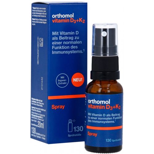 Orthomol Vitamin D3+K2 Spray для імунної системи та здоров'я кісток, спрей 20 мл - фото №1 Orthomol Vitamin D3+K2 Spray для імунної системи та здоров'я кісток, спрей 20 мл
