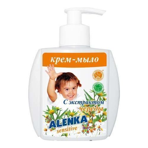 Крем-мыло жидкое Аленка с экстрактом череды 200 мл - фото №1 Крем-мыло жидкое Аленка с экстрактом череды 200 мл